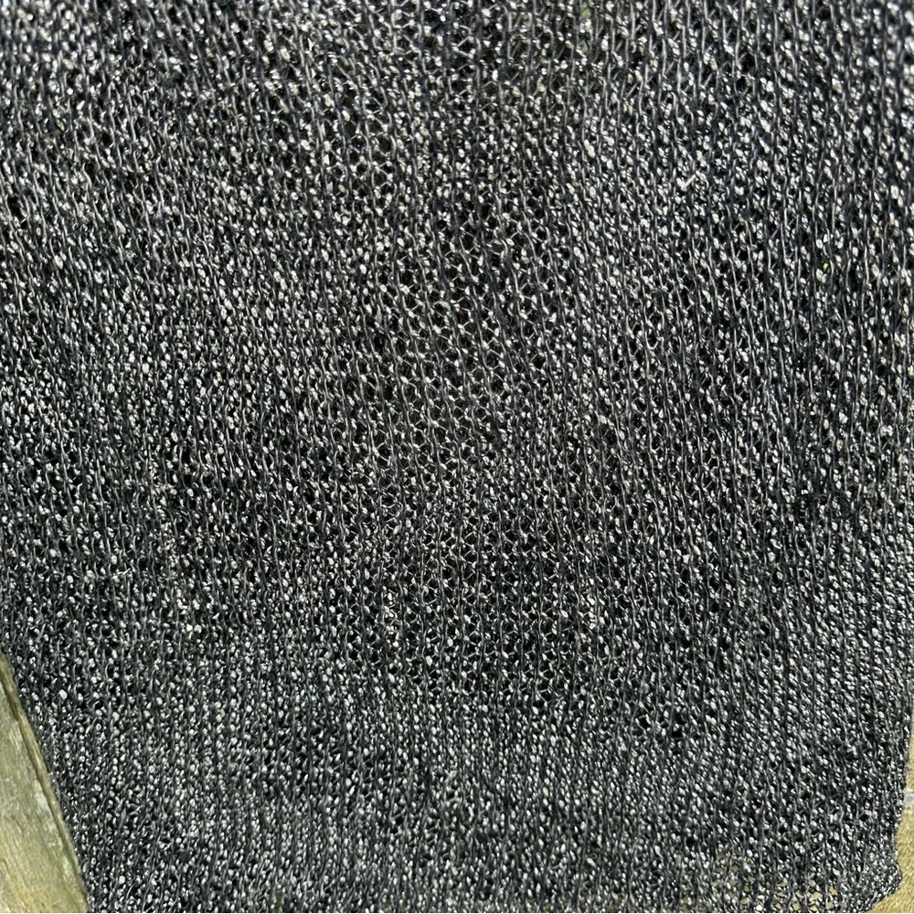 Eileen Fisher Italian Yarn Linen Blend Charcoal Cowl Neck Sweater size L - Picture 2 of 11